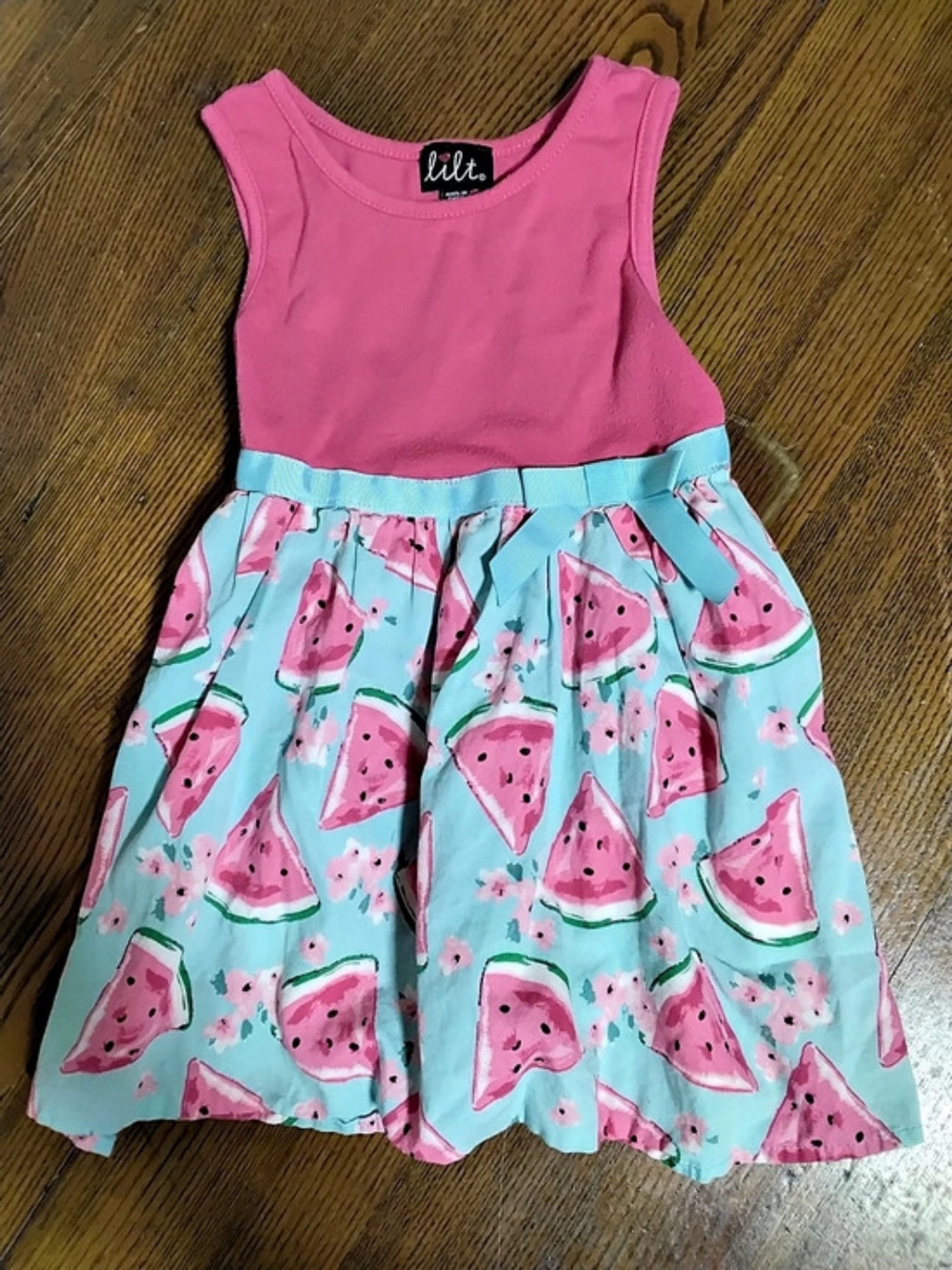 Lilt Girls Watermelon Print Dress Size 3T